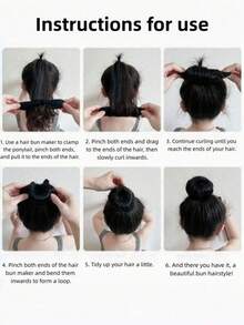 Efficient Bun Hair Tie Black - Multicolor - View 8