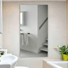 1pc Rectangular Self-Adhesive Acrylic Mirror, Frameless Shatterproof Wall Mirror Sticker, High Definition Waterproof Makeup Mirror, Suitable For Bathroom, Bedroom And Home Decor - Mirror Wall Sticker - View 1