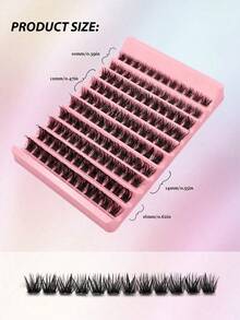 Asiteo 120pcs D Curl Fluffy False Eyelashes, Soft Stem, Natural Look, Suitable For Daily And Occasion Wear, Salon-Grade Density, Easy DIY Application, Mixed Length, Comfortable Wear, Suitable For Makeup Enthusiasts - D - View 5