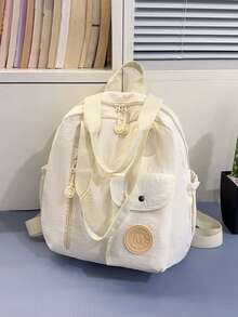 New Fashion Casual College Style Handbag Shoulder Bag Backpack Large Capacity 3-In-1 Bag - Multicolor - View 13