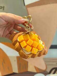 Móc khóa túi hình bánh sừng bò việt quất chân thực sáng tạo, mặt dây chuyền bánh mì nướng nhân kem sừng bò, phụ kiện nhỏ quà tặng vui nhộn, phù hợp trang trí hộp phối hợp, thời trang ngọt ngào quyến rũ, quà sinh nhật tiệc cho bạn bè và bạn thân - Nhiều màu - Xem 14