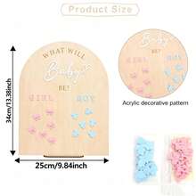 Gender Reveal Voting Board | Pink & Blue Acrylic Decor | Boy Or Girl Party Game | Party Decoration | Tabletop Standing Display Centerpiece - View 5