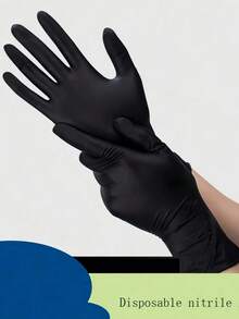100pcs Powder-Free Latex-Free Wear-Resistant Oil-Proof Nitrile Examination Gloves, Suitable For Nail Art, Eyelash Extensions, Tattooing, Hair Dye Salon, Laboratory Operations, Hand Painting (Random Box Style) - Multicolor - View 7