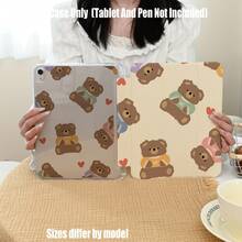 Bear Pattern Tablet Protective Case, Tri-Fold High Transparency Acrylic With Pen Slot Protective Case. Tablet Protective Case Features: Tri-Fold Stand Design, Smart Sleep/Wake, Full Coverage Protection, Skin-Friendly Frame Material, Airbag Shockproof Frame, Multi-Angle Stand, Built-In Pen Slot, Precise Cutouts, Lightweight And Portable. Compatible With IPad Mini4/5 (7.9 Inch), Mini6/7 (8.3 Inch); Air1/2/3 - Multicolor - View 9
