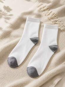Combination Pack Classic Black, White, Grey 3-Color Unisex Mid-Calf Socks, Soft And Comfortable, Suitable For Daily Wear - A - View 6