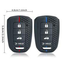 Silicone For Accord CIVIC CRV Jazz HR-V HRV 2013 2014 2015 2016 Car Key Fob Cover Case Shell Cap Remote Shell Fob Holder - A - View 7