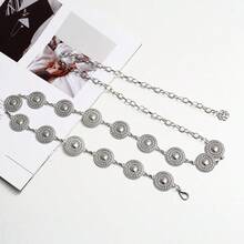 2pcs/Set Vintage Round Plate Exotic Waist Chain, Bohemian Style Sunflower Fashion Waist Chain - sun flower - View 14
