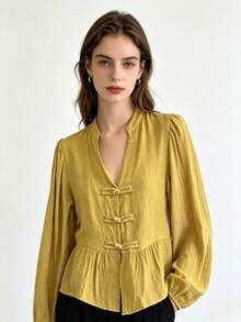Women Tops - Lime Green - View 2