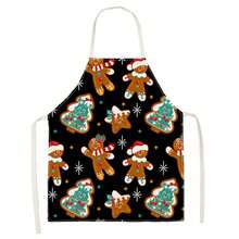 1pc Christmas Cute Gingerbread Man Party Print Apron - Halter Neck Sleeveless Design, Soft And Durable Fabric, Featuring Christmas Hat Gingerbread Man, Candy Cane And Christmas Tree Patterns, Suitable For Kitchen Cooking, Baking And Holiday Gatherings, Home Decor, Atmospheric Apron, Fun Christmas Gift - Multicolor - View 11