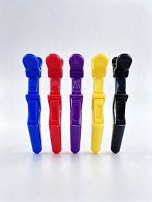 10/5pcs Crocodile Clips, Crocodile Clips, Plastic Sectioning Clips, Heat-Resistant Clips, Hair Clips, Hair Claws, Hair Styling And Cutting Tools [10/5pcs], For Professional Hair Design And Cutting - Black, Colorful - Multicolor - View 10