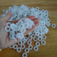 50pcs 1/2 Inch White Silicone Washers, Heat-Resistant Leak-Proof Sealing Rings, Suitable For Home Cold And Hot Water Pipes - White - View 2