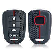 Silicone For Accord CIVIC CRV Jazz HR-V HRV 2013 2014 2015 2016 Car Key Fob Cover Case Shell Cap Remote Shell Fob Holder - A - View 3