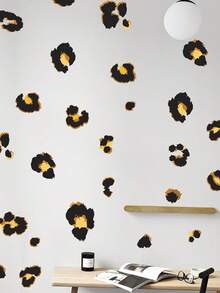 1pc Creative Leopard Print Kids Bedroom Living Room TV Background Home Decor Wall Sticker Self-Adhesive - Multicolor - View 2