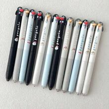 12pcs Neutral Pens (2 Pens + 10 Refills) – Black Ink, 0.5mm Tip, Smooth Writing And Quick Drying – Perfect For School, Office And Gift Use. - Sets - View 6