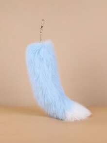 1pc Faux Fur Fox Tail Keychain, Polyester Plush Tail Bag Charm, Multiple Colors Available, Halloween, COS Party Costume, Christmas, Daily Bag Pendant Key Accessory, Suitable For Women - Multicolor - View 10