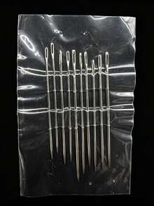 10pcs Gold/Silver Tail Handmade Sewing Needle Set, Stainless Steel Easy-Thread Sewing Needles, Metal Polished Smooth Surface, Large Eye Hand Sewing Needles, Suitable For Thick And Thin Sewing Thread, Home Sewing, Embroidery, Fabric DIY, Handmade Gift Making, Clothing Repair, Sewing Craft Enthusiasts Daily Hand Tool - Hand Sewing Needle Set - View 7