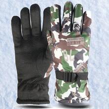 1 Pair Winter Warm Gloves, Thermal Lined & Thickened, Cold-Proof & Warm, Unisex, Suitable For Outdoor Cycling, Skiing - Multicolor - View 5