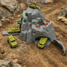 Boys Educational Military Toy Press-To-Launch Missile Military Vehicle Army Mountain Cave Launch Base Role Play Interactive Toy Children's Birthday Gift - Green - View 7