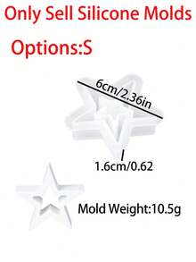 Advent Calendar Star Silicone Mold,Advent Storage Tray For Home Decor,Room Decor,Wedding Decor,DIY Hollow Five-Pointed Star Epoxy Resin Gypsum Mould,Gift For Woman,Winter Gift,Christmas Gift - Mold - View 7