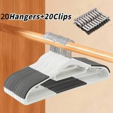 30 Gantungan Baju Anti Selip dengan Klip (10 Gantungan + 20 Klip), Rak Jemuran Kait Putar Tahan Lama, Cocok untuk Mengeringkan dan Menyimpan Pakaian, Penggunaan di Kamar Tidur, Kamar Mandi, dan Rumah, Tersedia Berbagai Ukuran - View 13