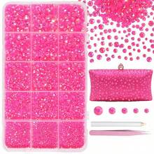 12000pcs Clear AB Rhinestones For Dazzling Kits, Dazzling Resin Gems 2/3/4/5/6mm For Handmade, Flat Back Rhinestones For Craft DIY Glassware - Multicolor - View 35