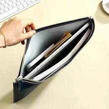 PU Leather Water-Resistant Multi-Function Zipper Pouch Document Bag Stationery Storage Bag For Study And Office - Multicolor - View 6