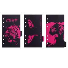 3pcs A6 Leopard Binder Dividers, 6 Hole Punch Thick Paper Index Divider Refill Pages, Leopard Pattern Planner Separators For Notebook Classification And Organization - A - View 11