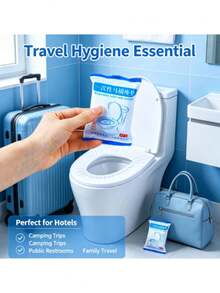 50/30/10pcs Disposable Toilet Seat Covers, Individually Wrapped, Portable Travel & Business Use, Suitable For Public Restrooms, Airplanes, Camping, Home Use - White - View 7