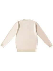 Men's All-Match Solid Color Crew Neck Loose Drop Shoulder Minimalist Long Sleeve Knit Pullover, Spring/Autumn Versatile Layering Top - Apricot - View 4