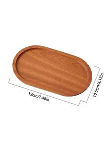 1pc Personalized Customized Food Tray, Customized Walnut Wood Japanese Style Wooden Tray Rectangular Plate Tableware Dish Coffee Small Tray Dessert Plate, Home Wooden Tea Tray, Chinese Snack Cup Plate, Cake Dessert Plate, Solid Wood Breakfast Plate Personalized Customized Kitchen Outdoor Party Home Supplies - Multicolor - View 8