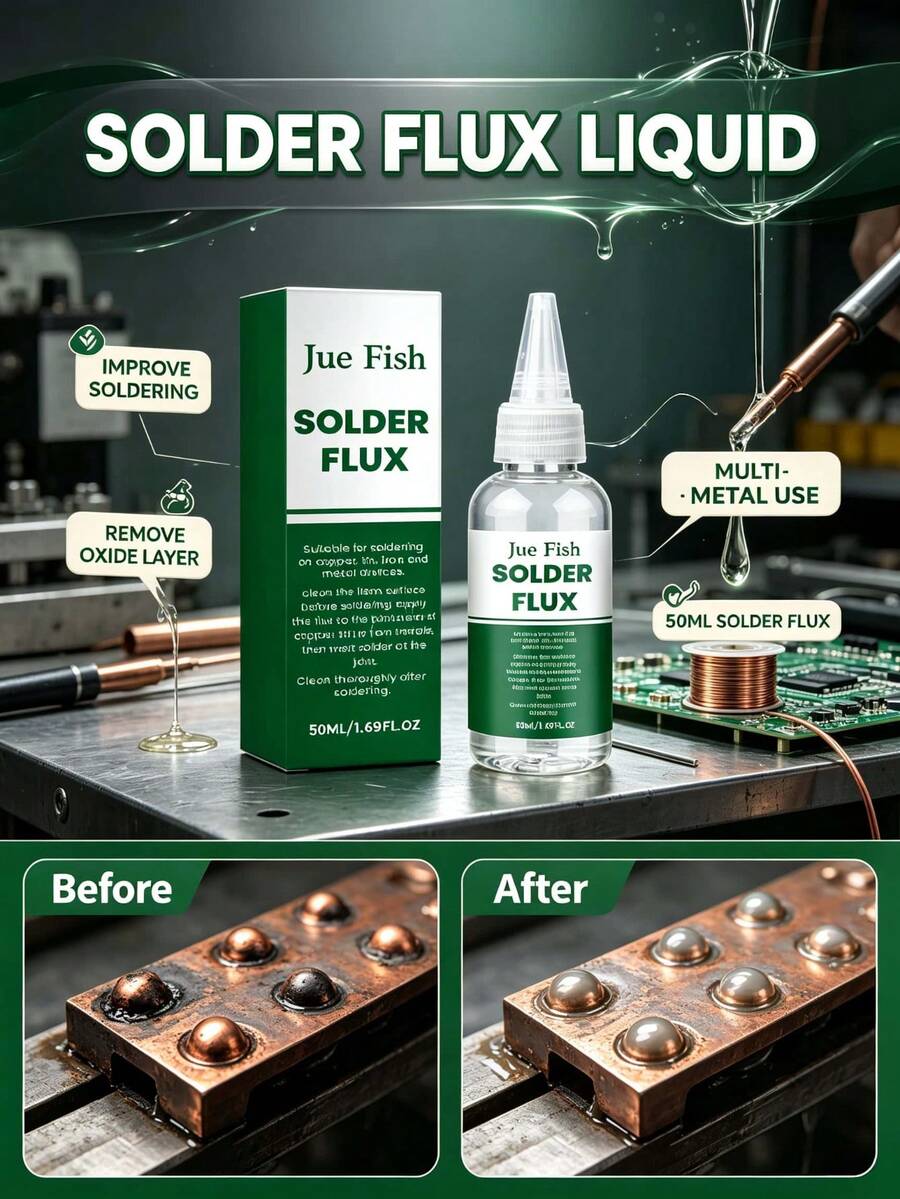 Fundente de soldadura, fácil de usar en el hogar, agente de soldadura conveniente para hierro, aluminio, lámina de níquel de batería, soldador
