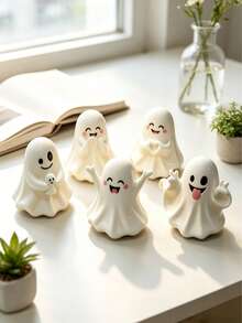 1pc/5pcs Ghost Desktop Pen Holder, Halloween Decoration, Halloween Gift, Birthday Gift, Desktop Ornament, Halloween (This Product Does Not Light Up) - Multi-color Style - View 2