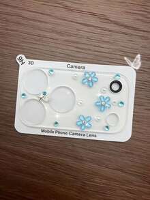 Miếng bảo vệ ống kính điện thoại đính đá rhinestone thời trang thanh lịch - Nhiều màu - Xem 4