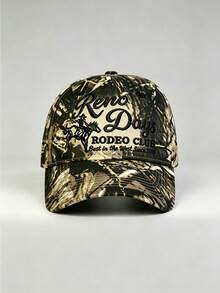 1pc Gothic Camo Hat Letter Reno Days RODEO CLUB Embroidered Hats For Men, Adjustable Design, Great For Travel, Hiking, And Sun Protectio - Camouflage - View 7