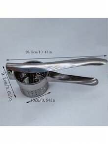 Stainless Steel Potato Masher/Presser - Potato Masher, Potato Press, Lemon Juicer And Vegetable Crusher, With Non-Slip Handle - Manual Kitchen Tool To Easily Mash And Prepare Rice, Fruits And Vegetables - Potato Masher - View 3