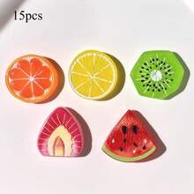 5/10/15pcs Cute Fruit Fridge Magnets, Resin Material Realistic Lemon Watermelon Kiwi Fridge Magnets, Suitable For Kitchen, Office Whiteboard, Storage Cabinet, Refrigerator Decoration, Also Can Be Used As Home Decor - Multicolor - View 8