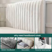 1 Thickened Headboard Cover And Sliding Headboard Cover. Single‑Size And Personal Large‑Sized Headboard Protective Decorative Cover, Quilted Headboard Cover, Sliding Headboard Cover - Multicolor - View 2
