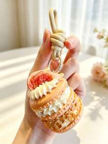 Creative Realistic Macaron Cake Bag Charm Keychain, 3D Shaped Pendant, Novel Gift For Daily Outings And Bag Matching, Perfect For Friends, Family, Couples, Besties, And Holiday Gifts - Multicolor - View 10