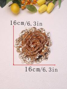 1pc Multi-Color Handmade Embroidered 6-Layer 3D Raised Crystal Rose Flower Patch With Beads, Suitable For Clothing Accessories, DIY Apparel, Wedding Dress Decoration - Multicolor - View 24