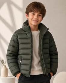 Tween Boys Jackets - Army Green - View 4