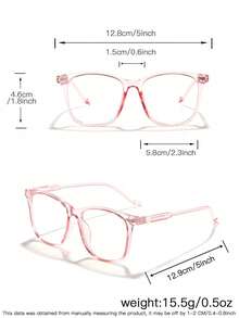 1PC Kids 3‑8Y PC Fashion Glasses, Transparent Pastel Frame, Photochromic Lens, Sweet Casual Eyewear For Summer Outdoor Trips With Glasses Box - Multicolor - View 9