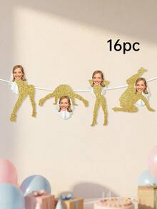8/12/16pcs Custom Photo Bachelorette Face Banner,Bride Face With Veil,Funny Bach Party Decorations - Multicolor - View 11