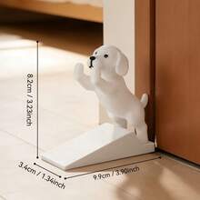 1pc Creative Cute Puppy Door Stopper, Home Decor, Suitable For Bedroom, Entryway, Fun Healing Home Ornament, Anti-Slip Sloped Stable Door Wedge, Prevent Door From Closing Automatically - A - View 3