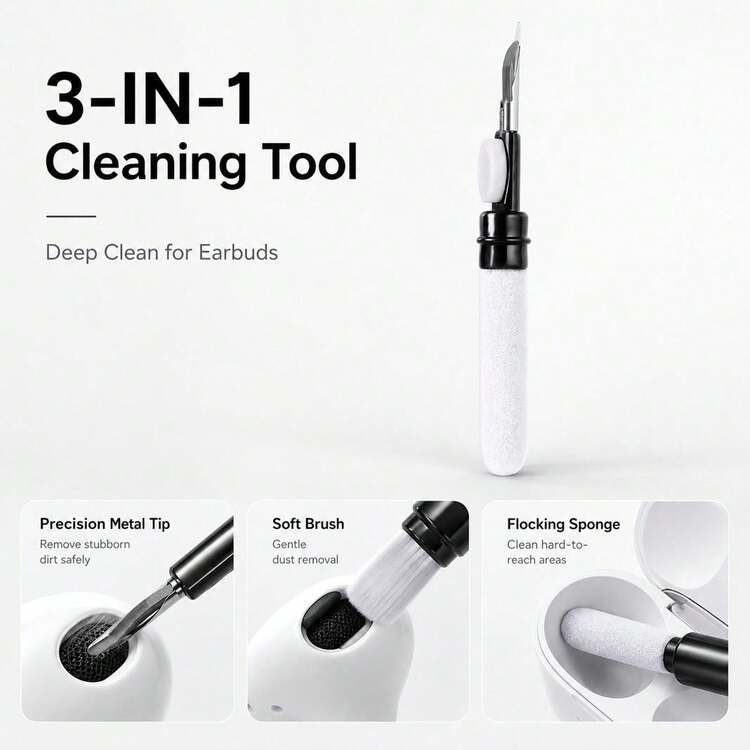 適用於 QC Earbuds II / Ultra / Sport XDcase 3 對裝替換矽膠耳塞套件，S/M/L 尺寸，附清潔刷，顏色隨機（黑色） - 查看 2