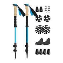 Lightweight Hiking Sticks Hiking Poles Adjustable Trekking Poles - Blue - View 8
