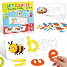 somoving Spanish Alphabet & Number Learning Set, Includes ABC Letter Cards And 123 Number Cards, Designed To Enhance Bilingual Vocabulary For Children And Adults - Multicolor - View 8