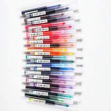 24 Warna Pulpen Netral Cepat Kering, Pulpen Ballpoint Cair Warna-warni Tabung Jarum Penuh 0,5mm, Cocok Untuk Siswa Mencatat dan Menulis, Penggunaan Kantor Kampus (Kemasan Acak) - Set - View 3