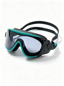 361degree 1pc 361° Large Frame Wide View HD Anti-Fog Waterproof Leakproof Swim Goggles For Women Men Adult, With Portable Storage Case, Pool Beach Swimming Gear - Grey-green - View 6