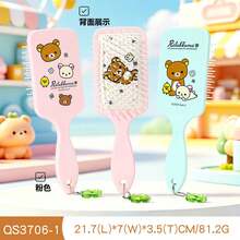 San-X Rilakkuma Relaxing Bear Officially Licensed Cartoon Massage Comb, Cute Portable Universal Smooth Easy-To-Manage Daily Hairbrush - Multicolor - View 6