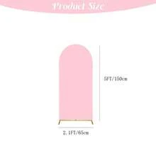 4ft/5ft/6ft/6.6ft/7.2ft Wedding Arch Decor Backdrop, Wedding & Party Arch Background, Pink Arch Cover, Double-Sided Elastic Fabric Arch Backdrop (Arch Frame Not Included), Elegant - View 15